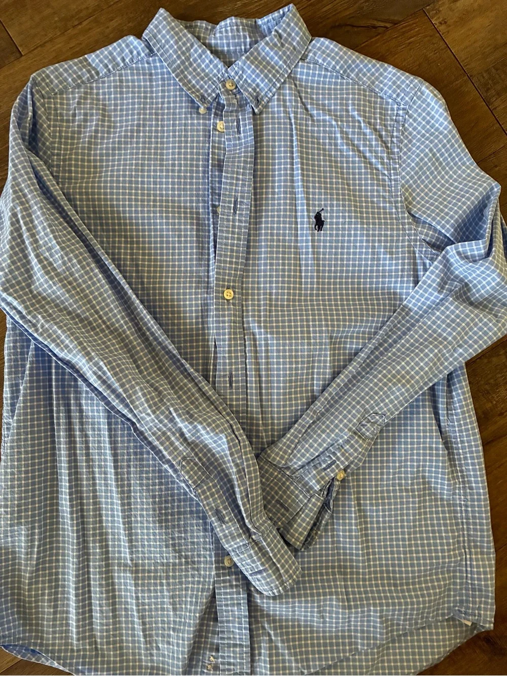 Polo by Ralph Lauren Button-Down  Blue Check Shirt